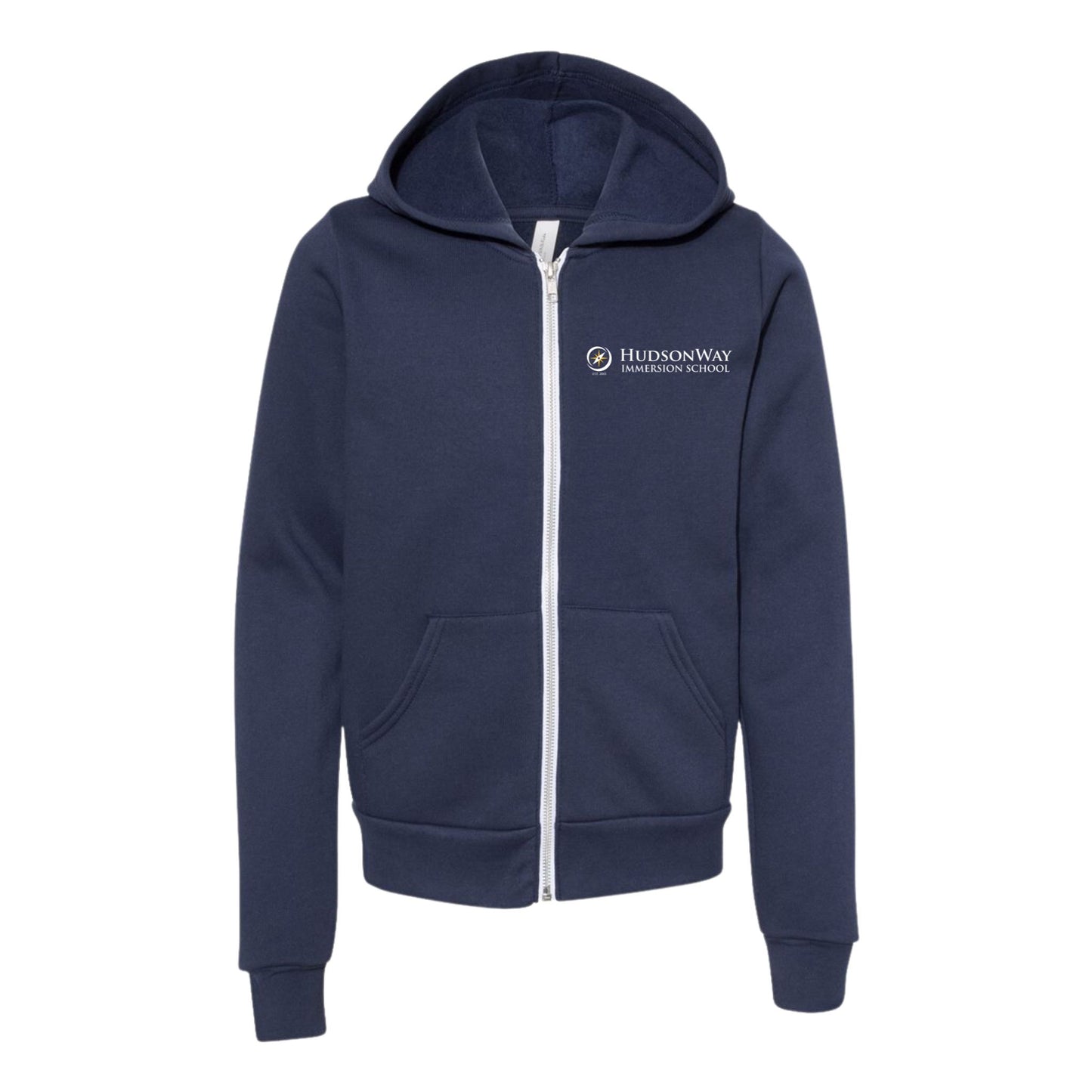 Premium Full Zip Hooded Sweatshirt Youth Navy