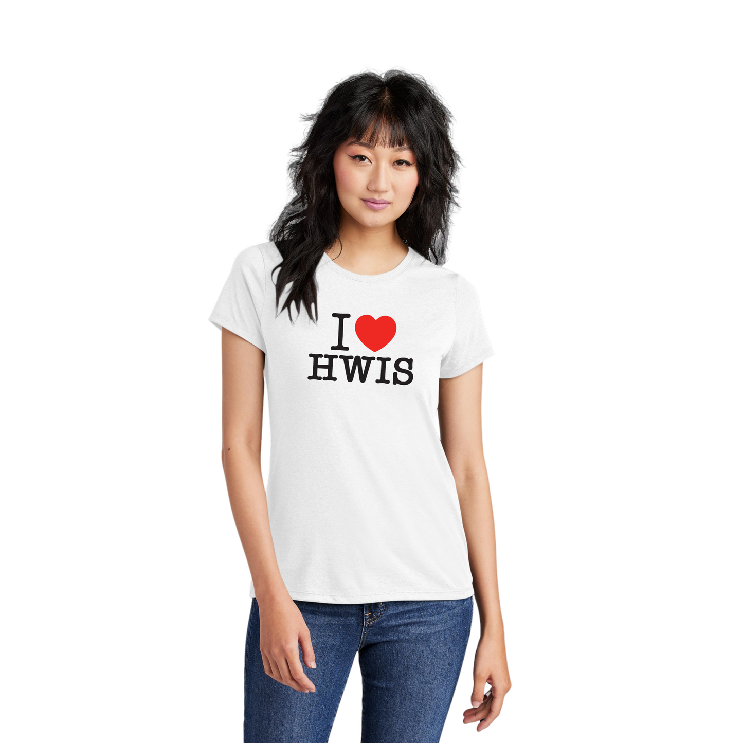 Ladies' I Love HWIS Short Sleeve T-Shirt