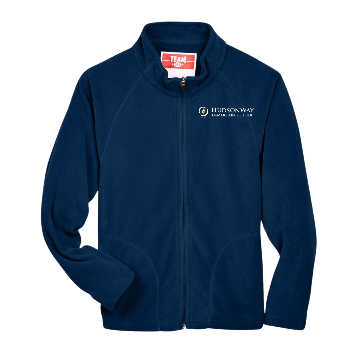 Soft Microfleece Navy Zip-up Jacket Youth & Adult