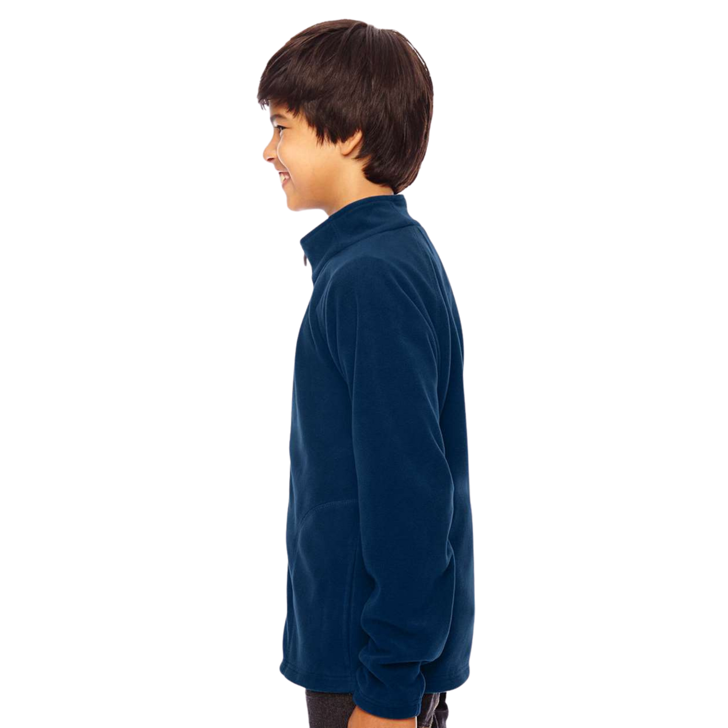 Soft Microfleece Navy Zip-up Jacket Youth & Adult