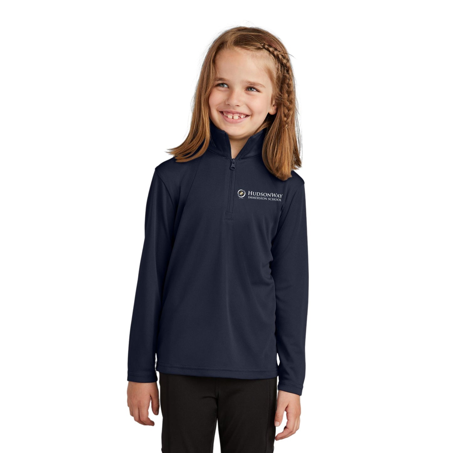 1/4 Zip Lightweight Long Sleeve Pullover Youth