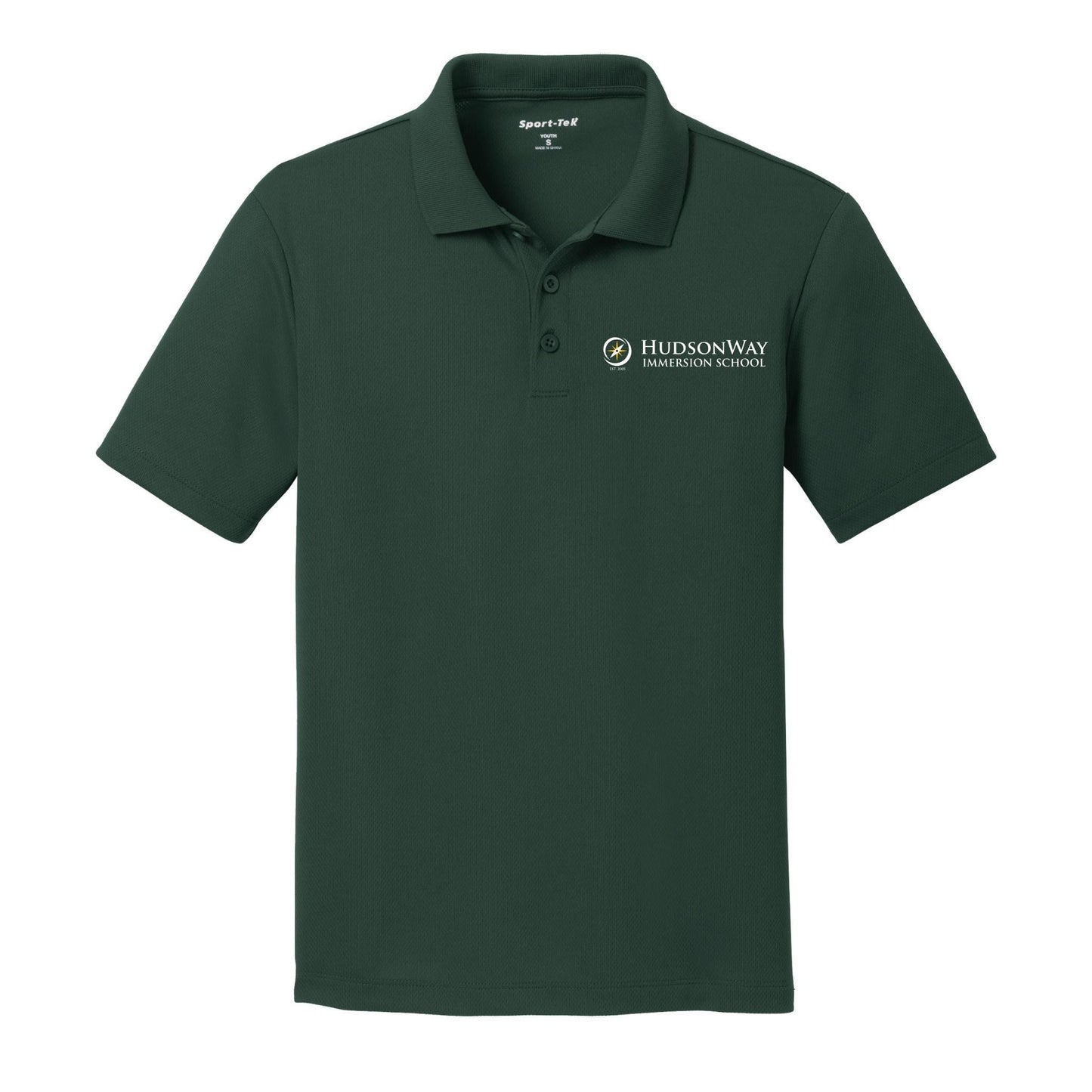 Short Sleeve Mesh Polo Youth Green