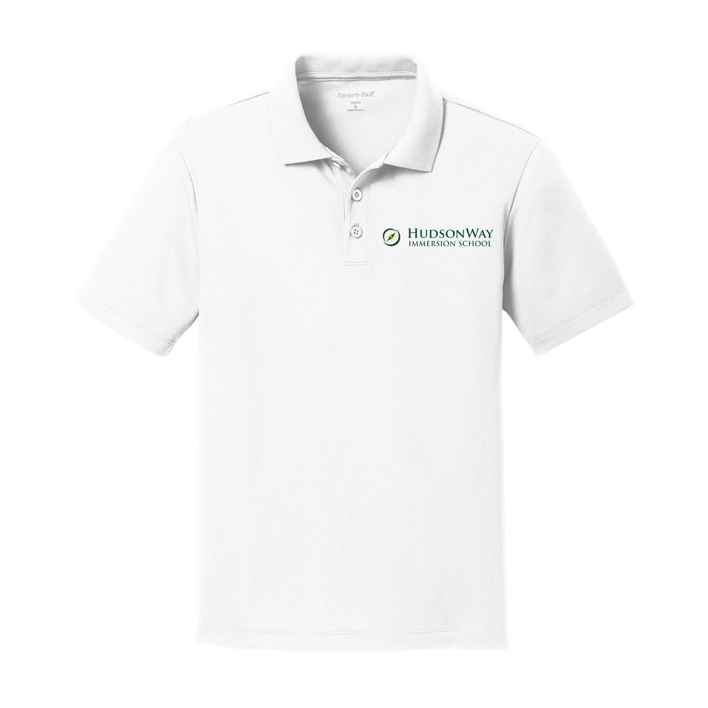 Short Sleeve Mesh Polo Youth White