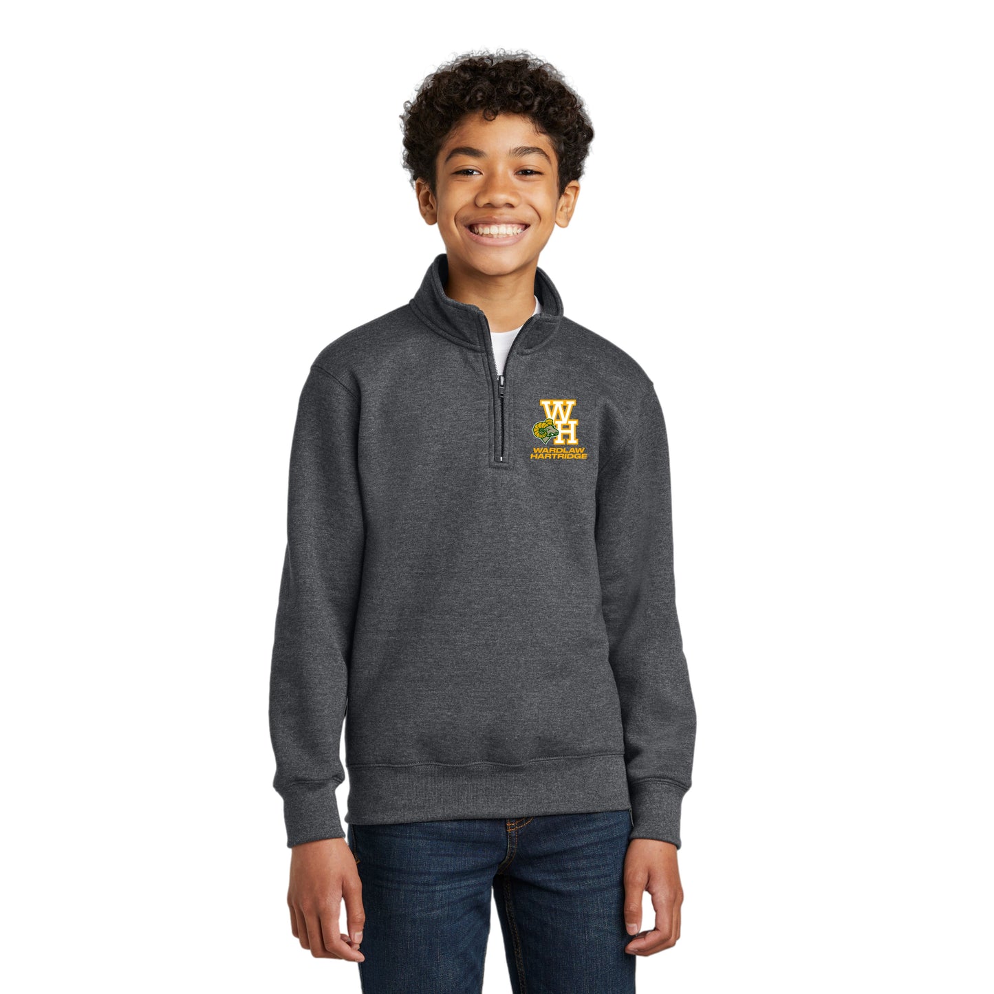 WH 1/4 Zip Fleece Pullover Sweatshirt Youth & Adult