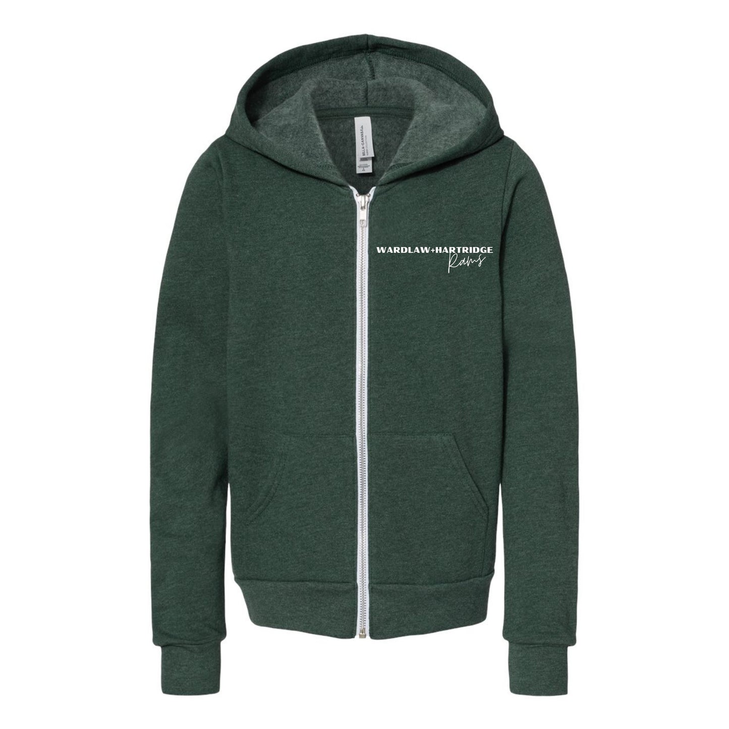 Wardlaw Hartridge Full Zip Hooded Green Sweatshirt Youth & Adult