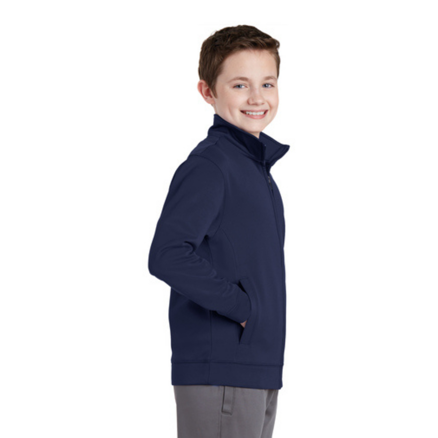 Youth Sport-wick Fleece Lined All-Day Jacket Navy