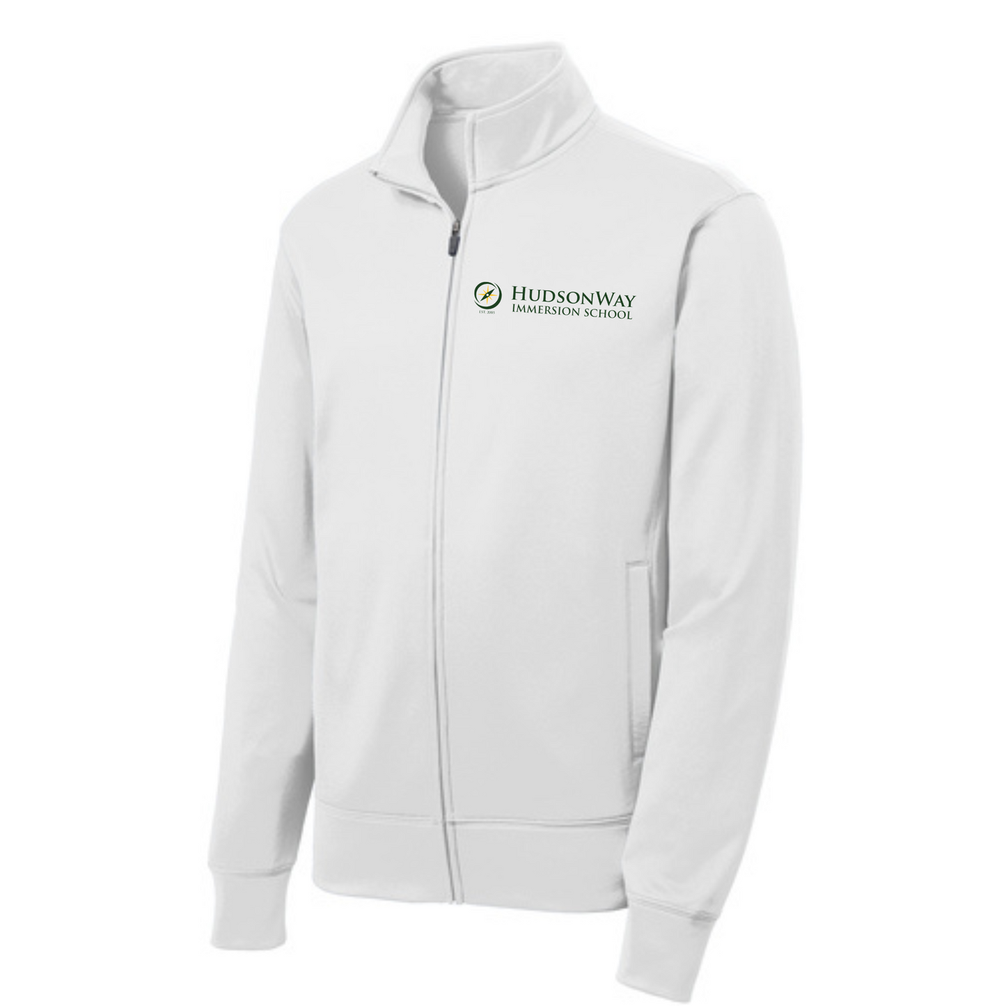 Youth Sport-wick Fleece Lined All-Day Jacket White