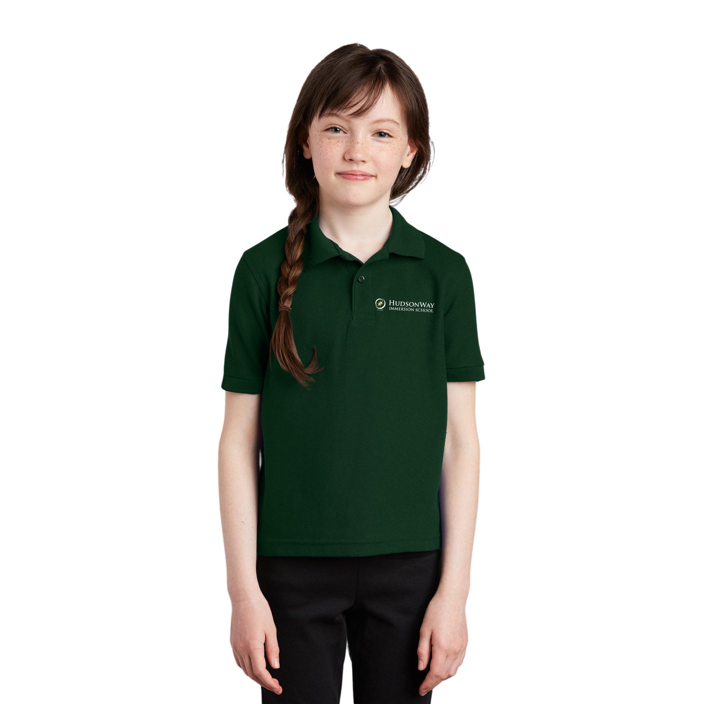 Short Sleeve Smooth Polo Youth Green