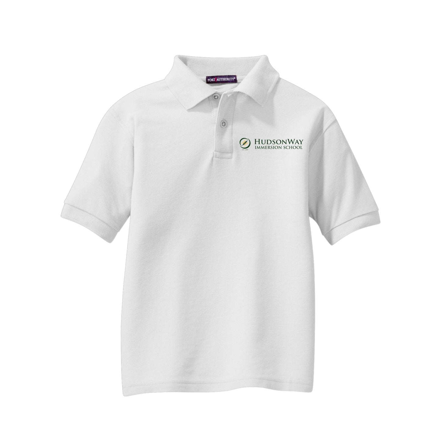 Short Sleeve Smooth Polo Youth White