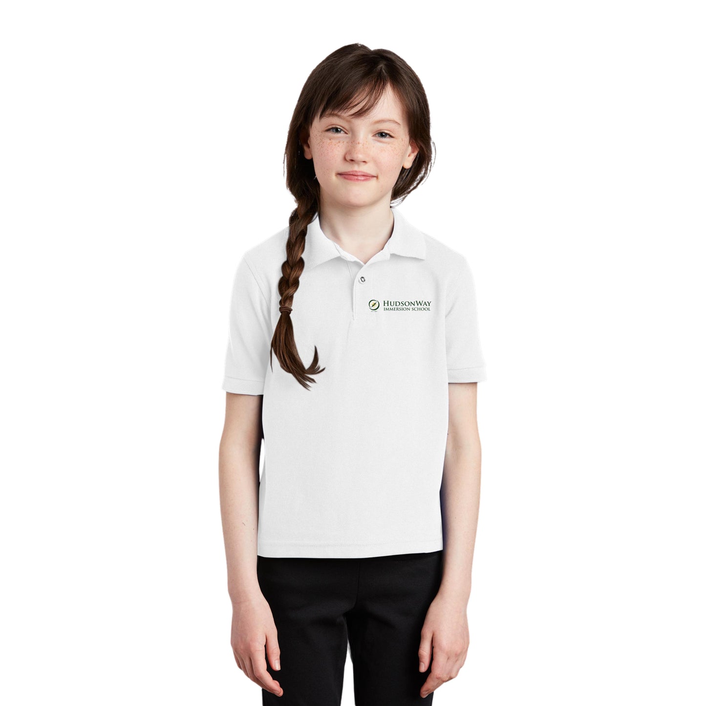 Short Sleeve Smooth Polo Youth White