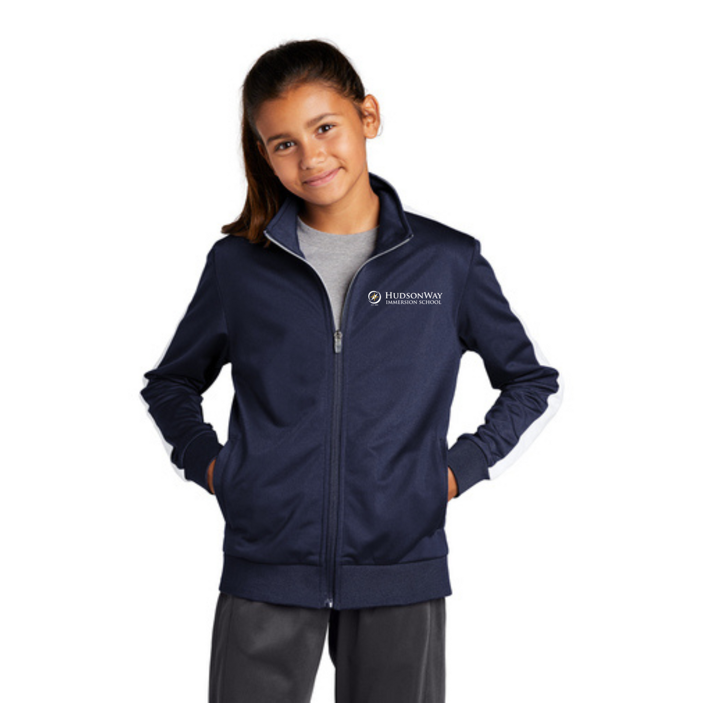 Youth Tricot Sleeve Stripe Track Jacket