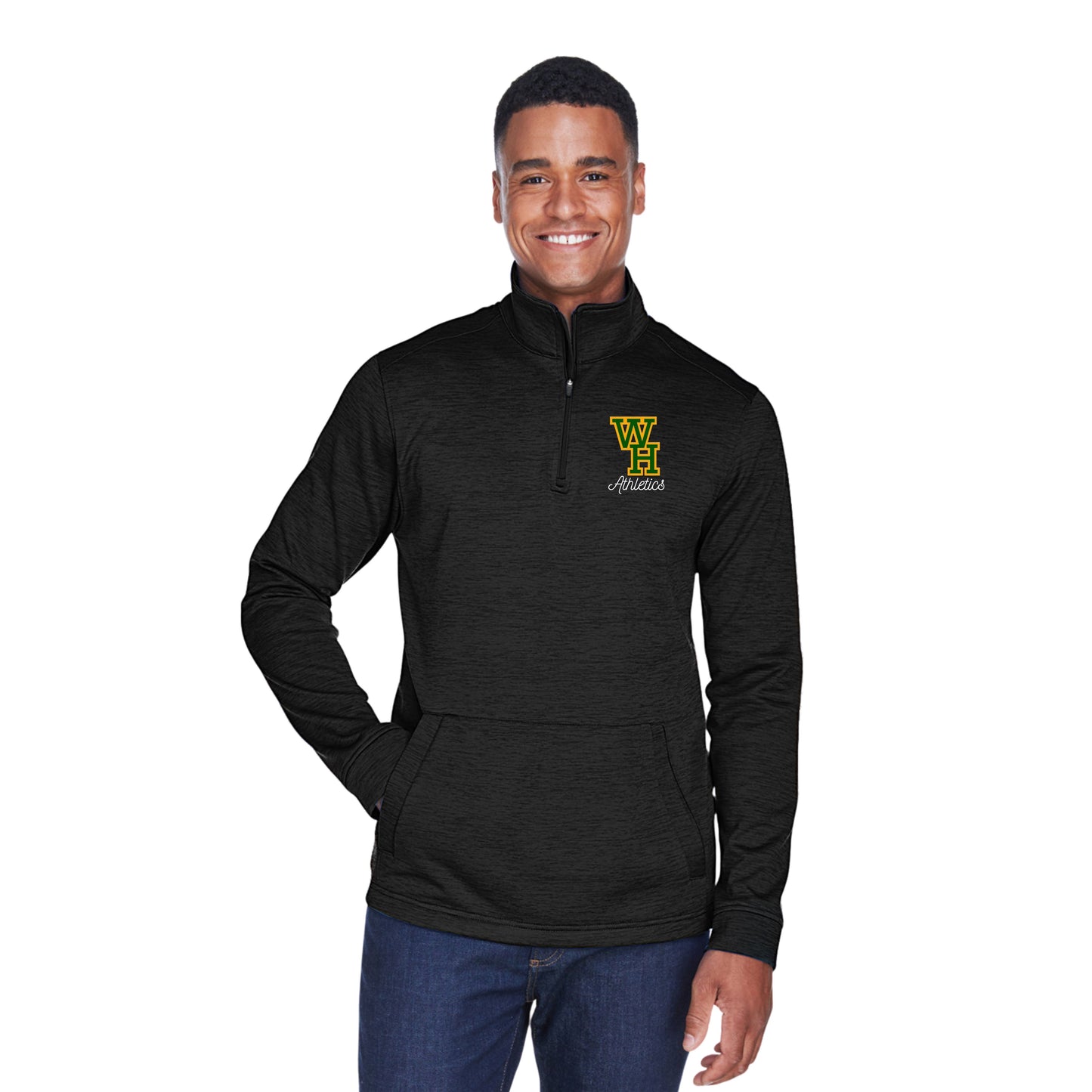 WH Athletics Melange Fleece 1/4 Zip w/ Front Pouch Pocket