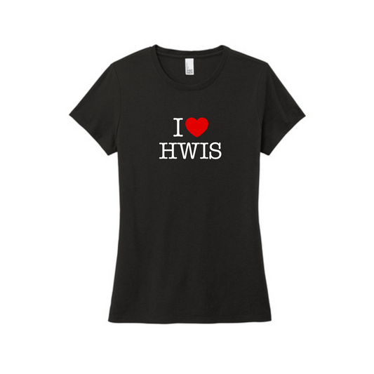 Ladies' I Love HWIS Short Sleeve T-Shirt