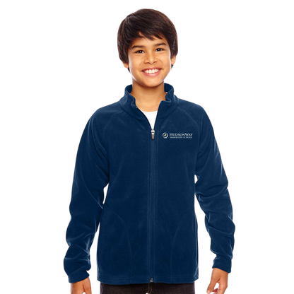 Soft Microfleece Navy Zip-up Jacket Youth & Adult