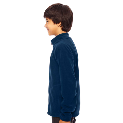 Soft Microfleece Navy Zip-up Jacket Youth & Adult