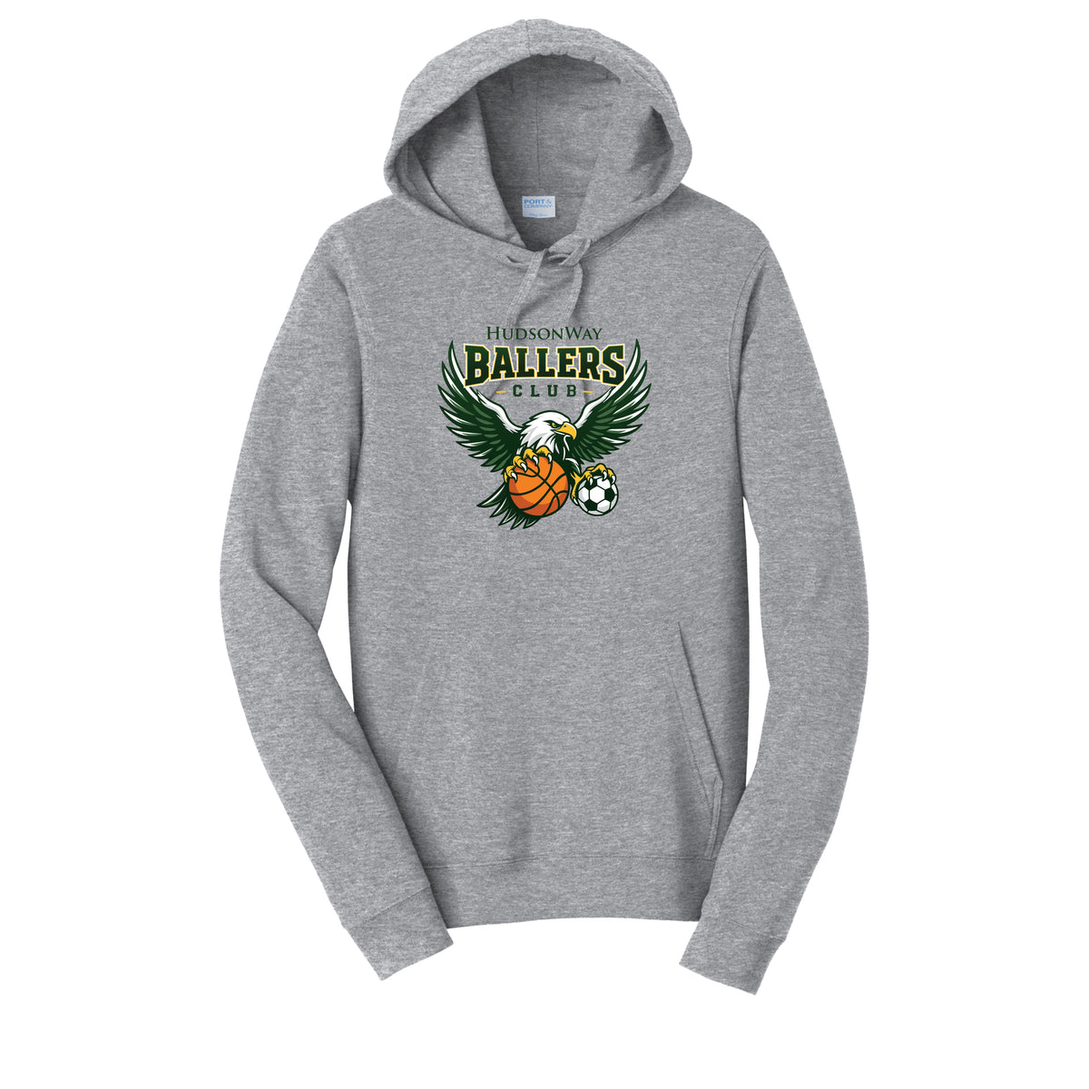 HudsonWay Ballers Club Grey Hooded Sweatshirt
