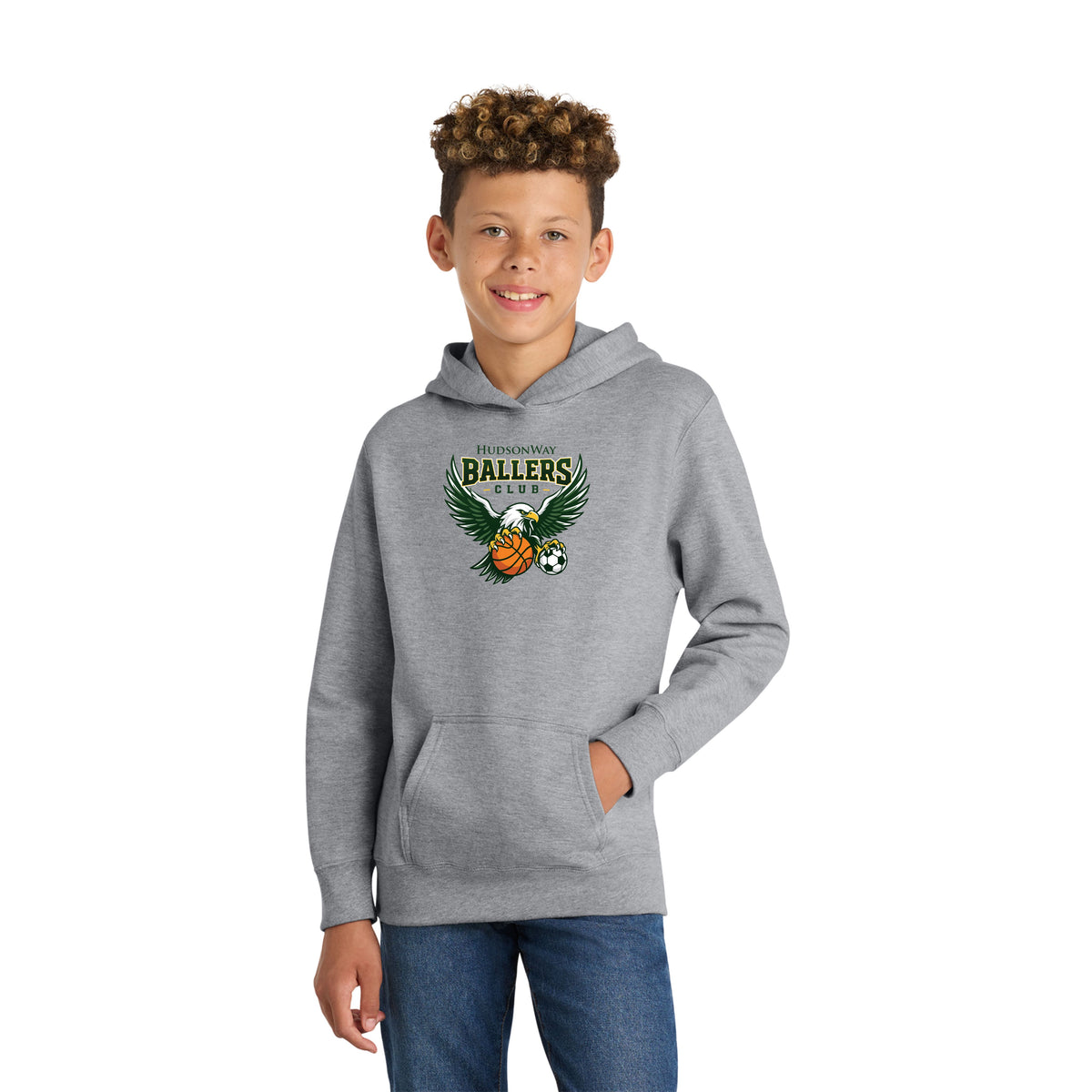 HudsonWay Ballers Club Grey Hooded Sweatshirt