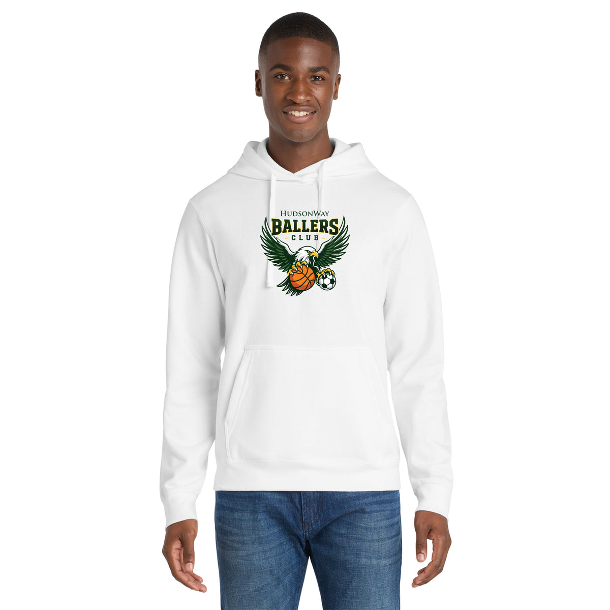 HudsonWay Ballers Club White Hooded Sweatshirt