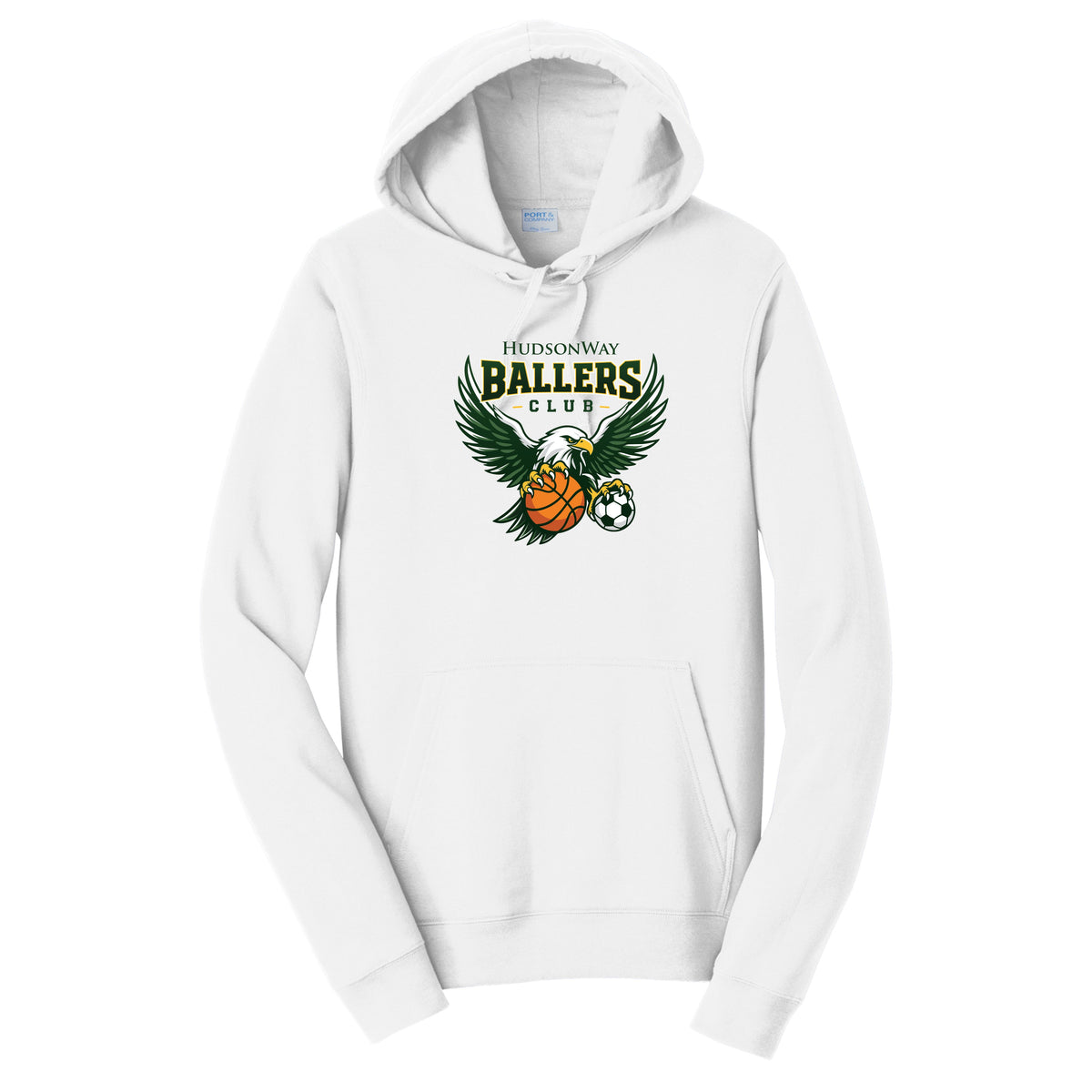 HudsonWay Ballers Club White Hooded Sweatshirt