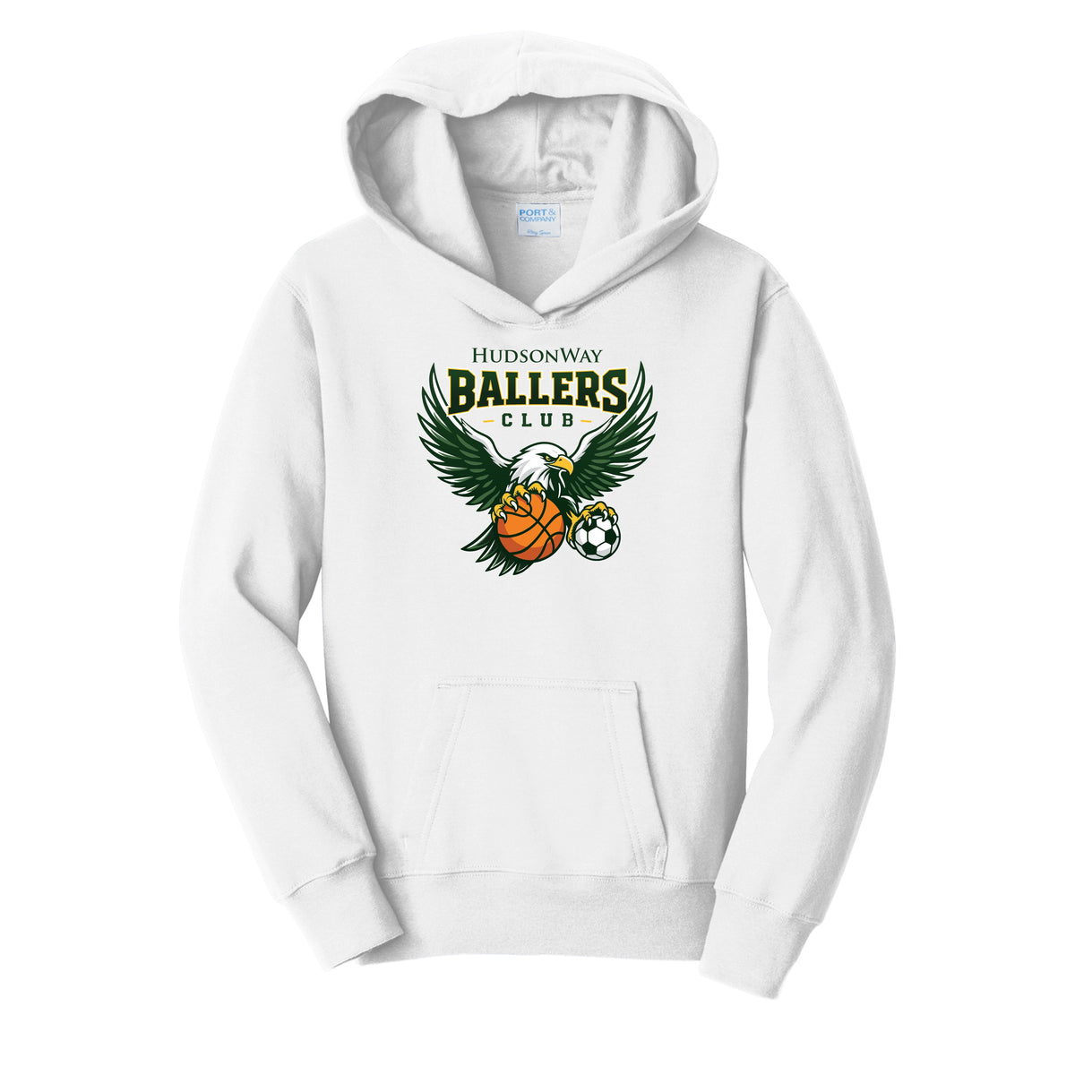 HudsonWay Ballers Club White Hooded Sweatshirt