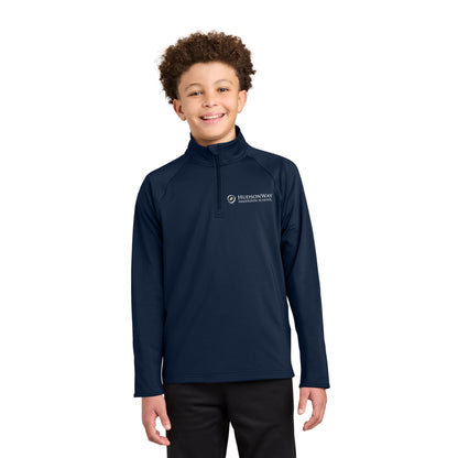 Youth 1/4 Zip Sport-Wick Stretch Pullover Navy HudsonWay