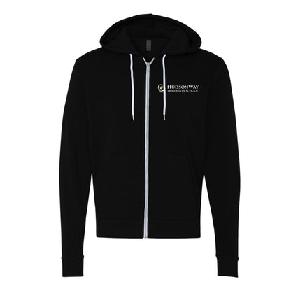 Unisex Adult HudsonWay Premium Zip Up Hoodie Black