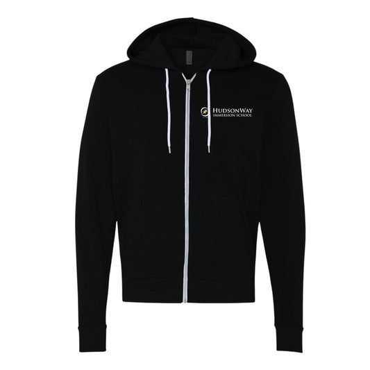Unisex Adult HudsonWay Premium Zip Up Hoodie Black