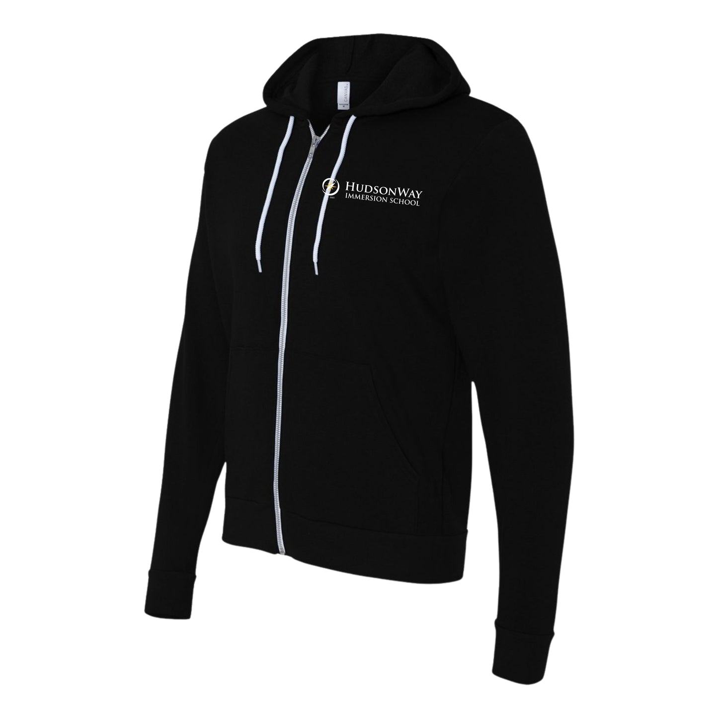 Unisex Adult HudsonWay Premium Zip Up Hoodie Black