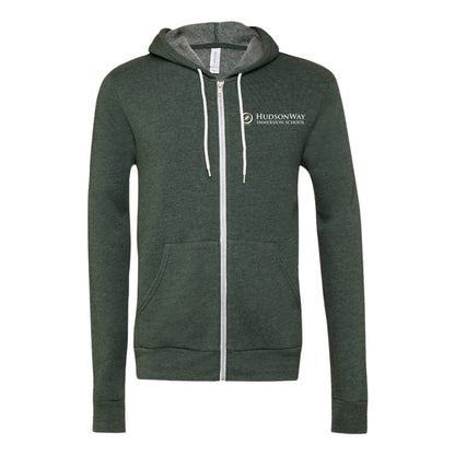 Unisex Adult HudsonWay Premium Zip Up Hoodie Green