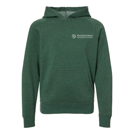 Soft Blend Hooded Pullover Sweatshirt Youth Green