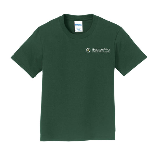 Embroidered Short Sleeve Tee Youth Green