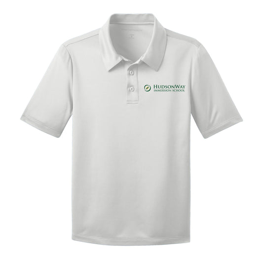 Short Sleeve Performance Polo Youth White