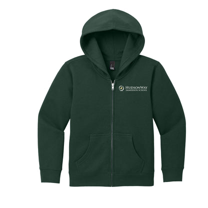 VIT Full Zip Hooded Sweatshirt Youth Dark Green