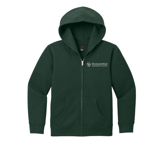 VIT Full Zip Hooded Sweatshirt Youth Dark Green