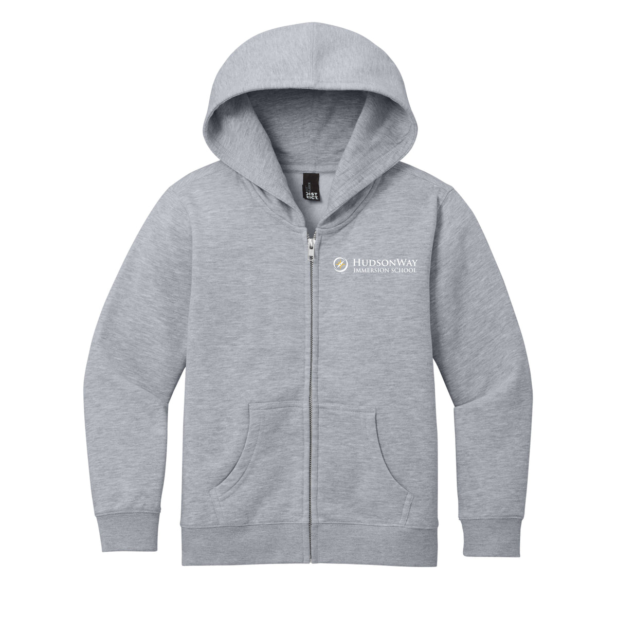 VIT Full Zip Hooded Sweatshirt Youth Grey