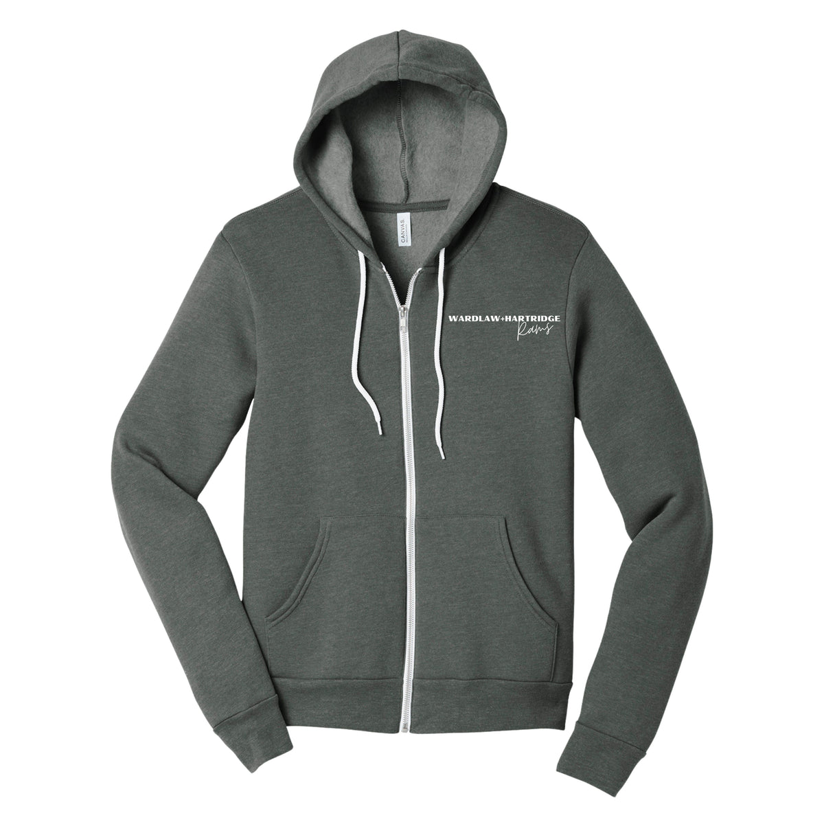 Wardlaw Hartridge Full Zip Grey Hooded Sweatshirt Adult