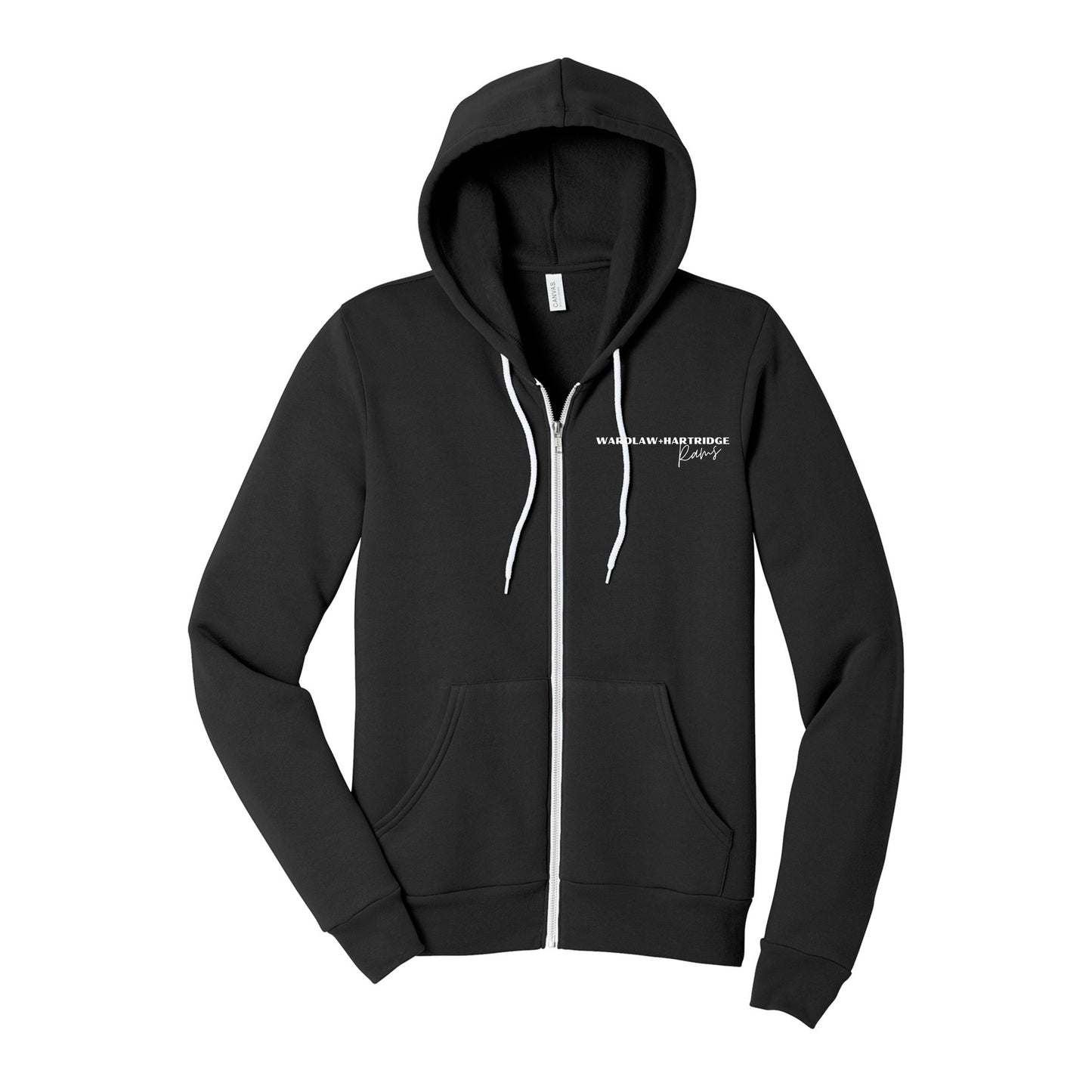 Wardlaw Hartridge Full Zip Black Hooded Sweatshirt Youth & Adult