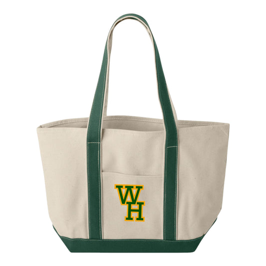 WH Large Cotton Canvas Resort Tote