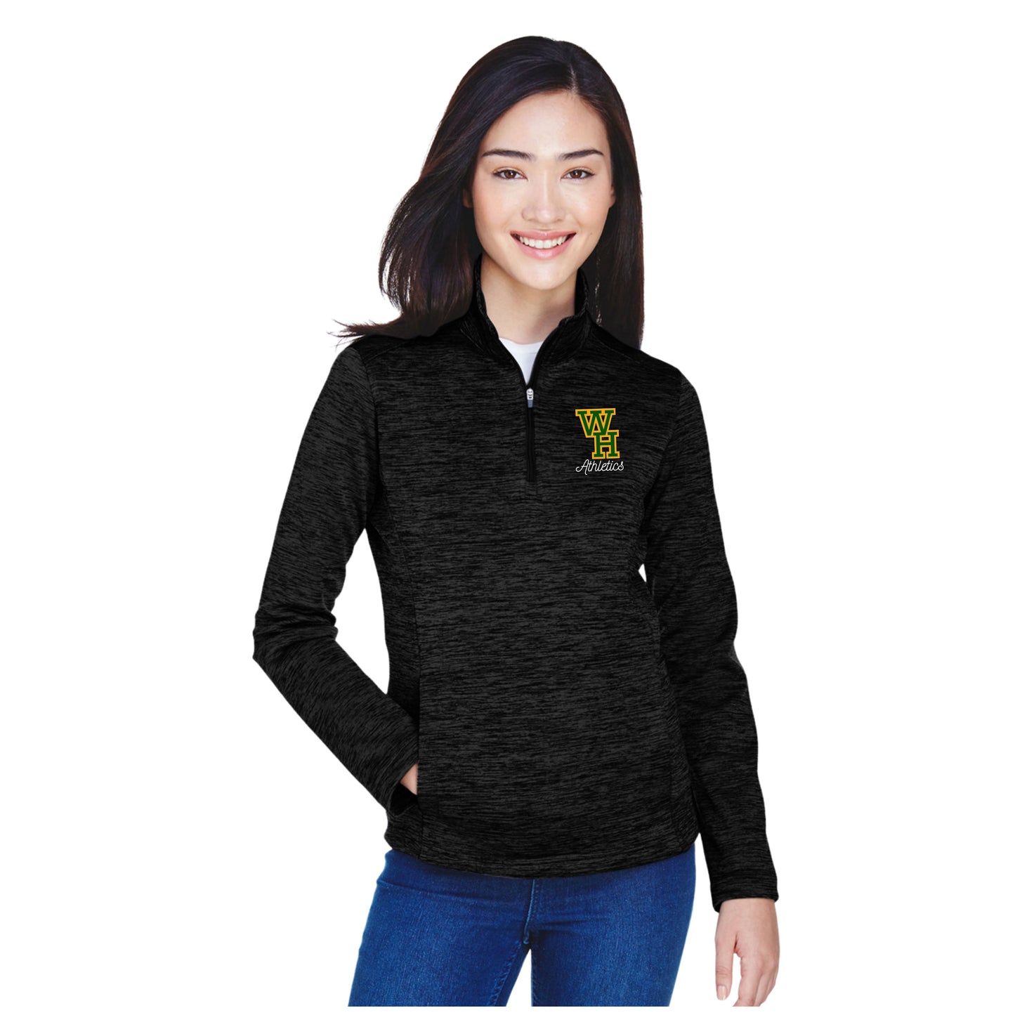 WH Athletics Melange Fleece 1/4 Zip w/ Front Pouch Pocket